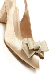 Kirra slingback with bow trim court