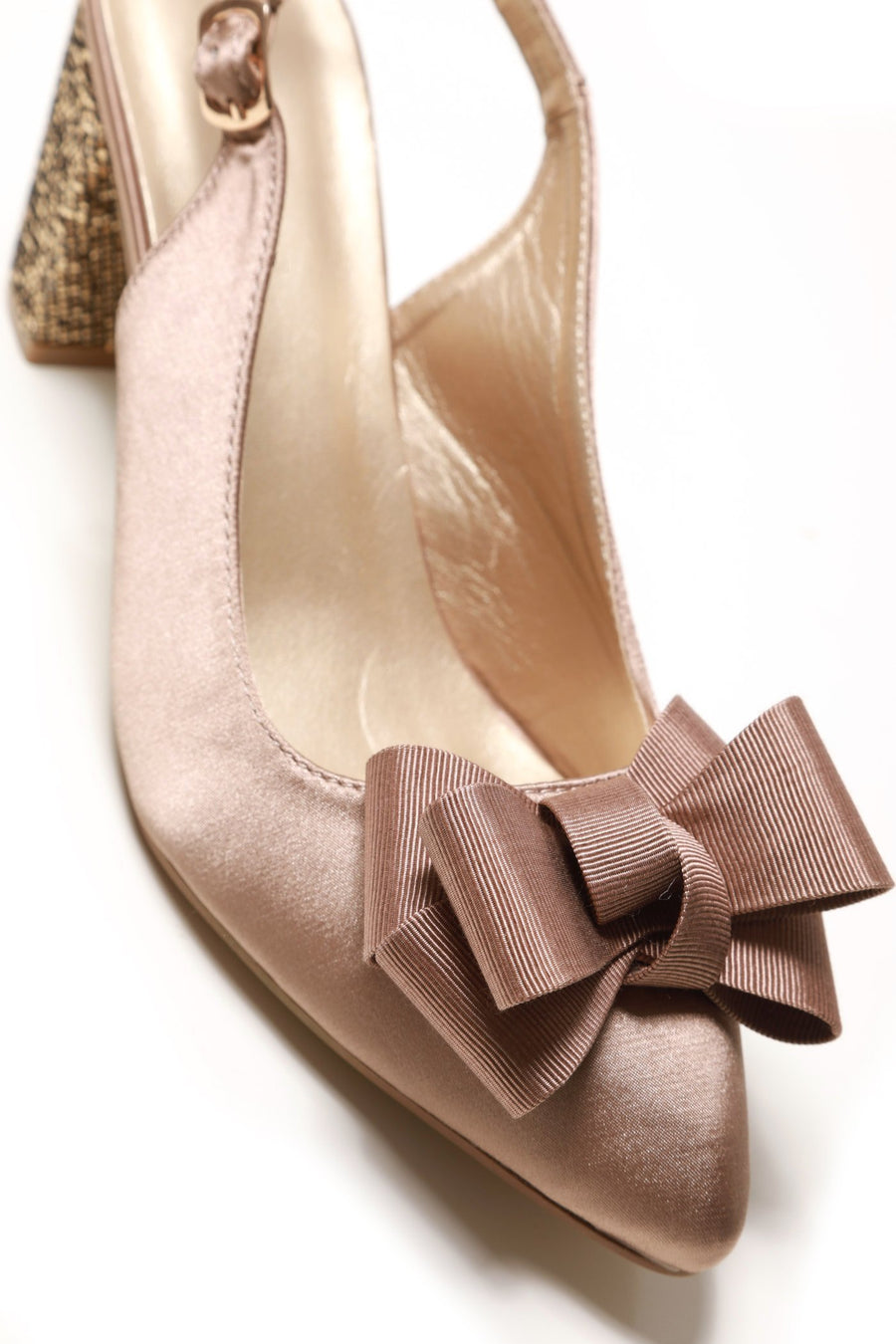 Kirra slingback with bow trim court