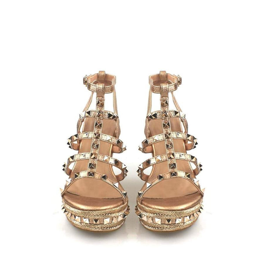 Nelma anklestrap with studs wedge