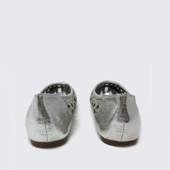 Stella flat diamante cut out detail shoe