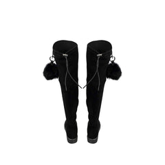 BLACK SUEDETTE