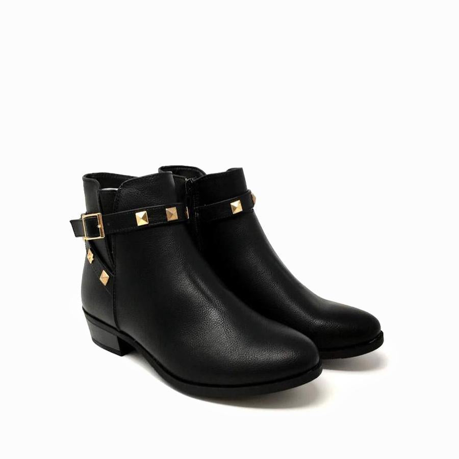 Leti rock stud block heel ankle boot