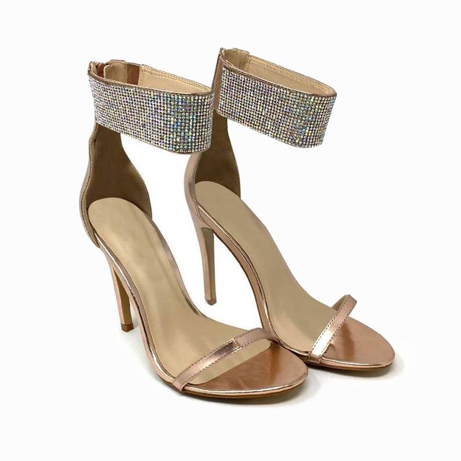 Carmel Diamante Band Ankle Strap Sandal