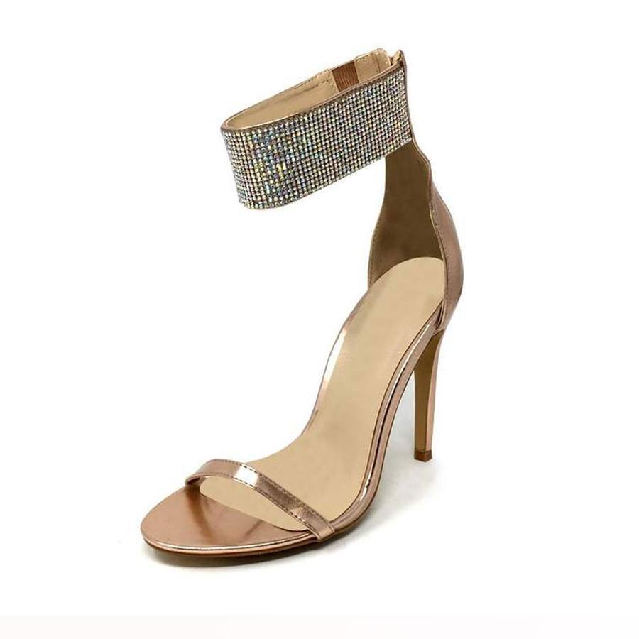 Carmel Diamante Band Ankle Strap Sandal
