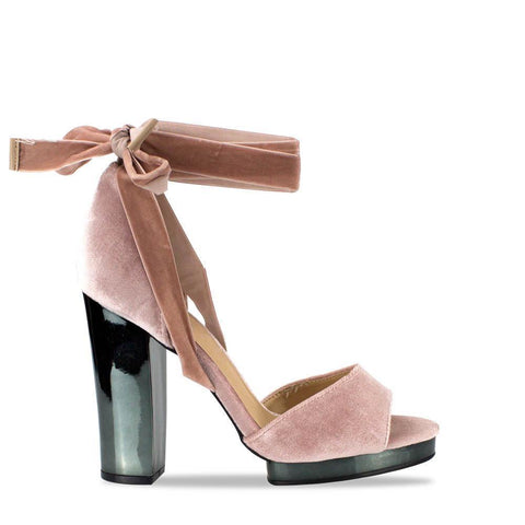 Christina block heel platform with bow