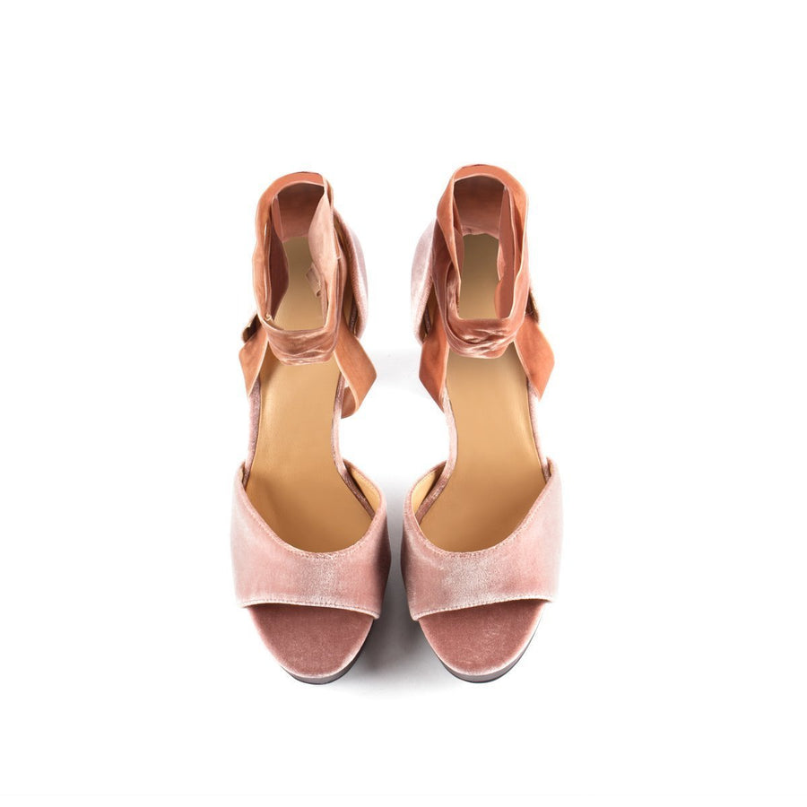 Christina block heel platform with bow