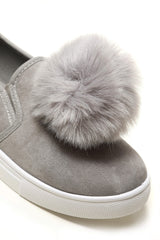 Sherrie faux fur pom pom skater pump