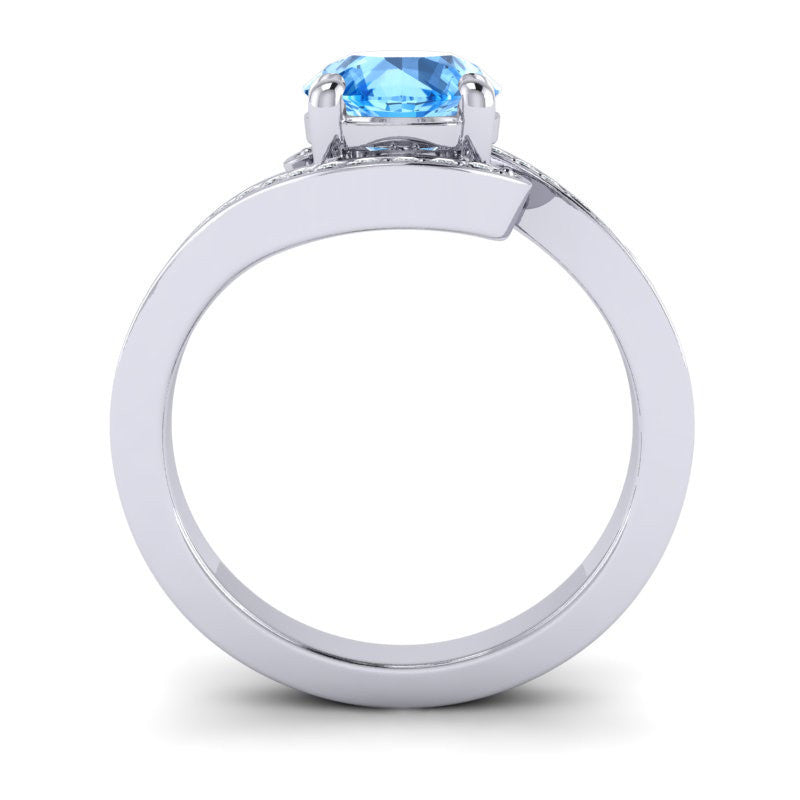Swiss Blue Topaz and Diamond