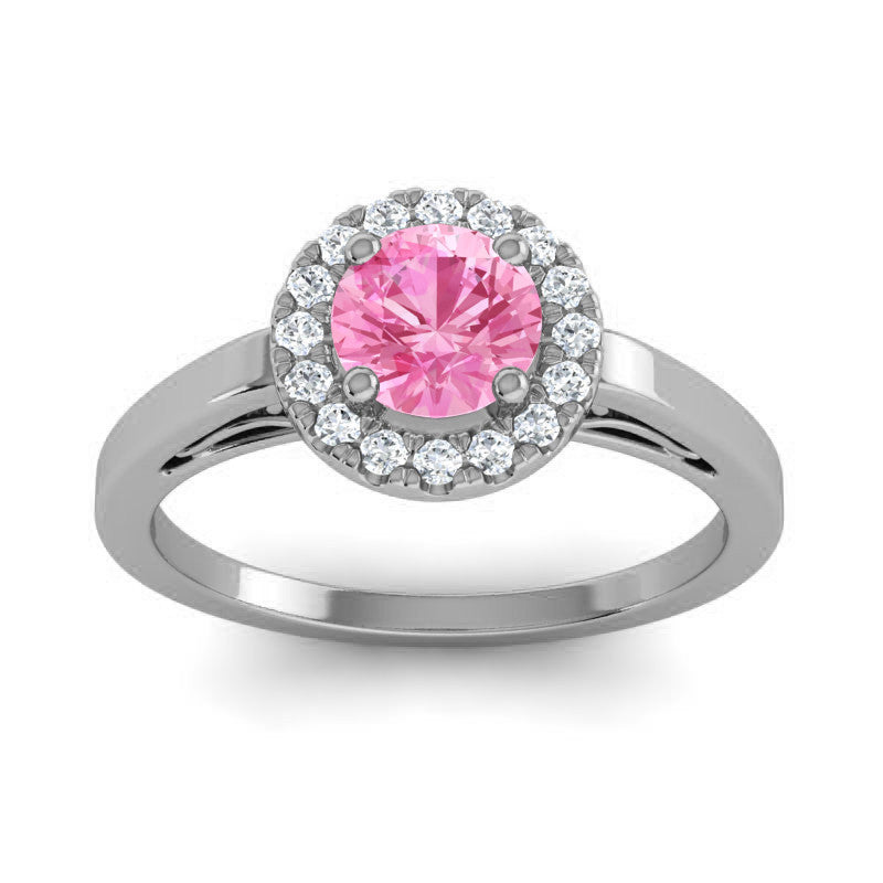 Pink Tourmaline and Diamond