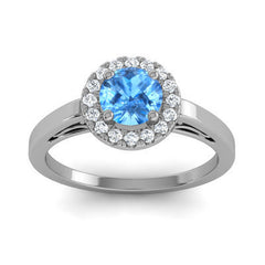 Swiss Blue Topaz and Diamond