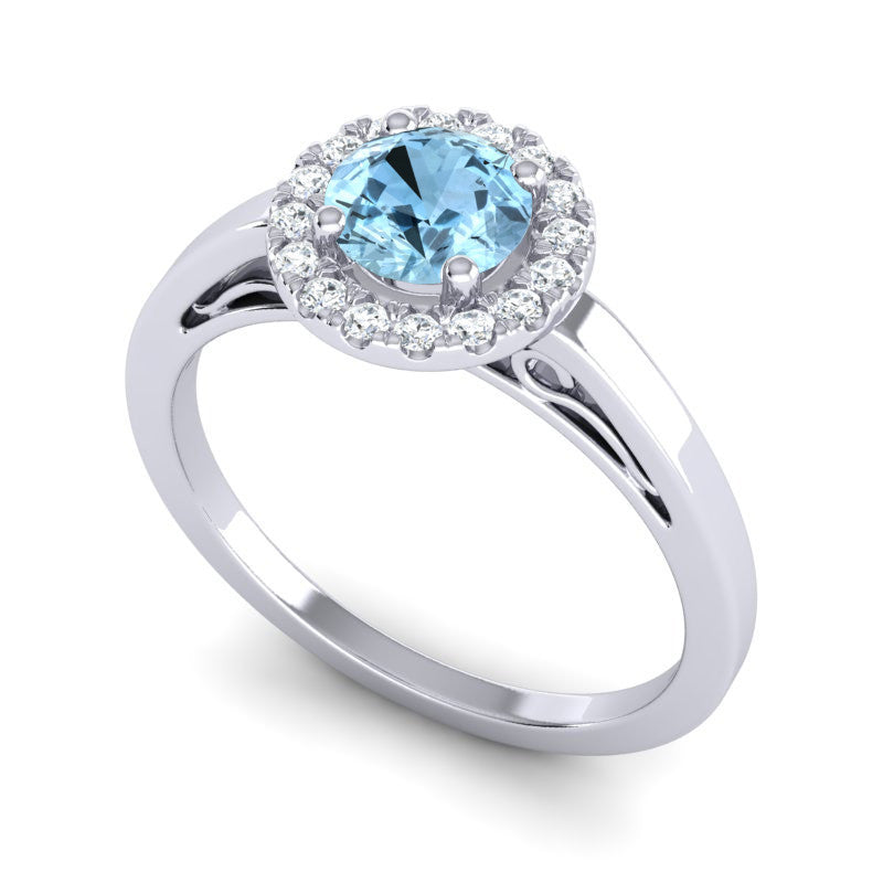 Aquamarine and Diamond