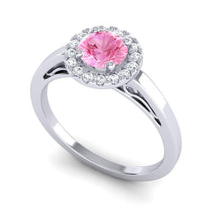 Pink Tourmaline and Diamond