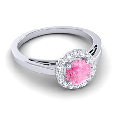 Pink Tourmaline and Diamond