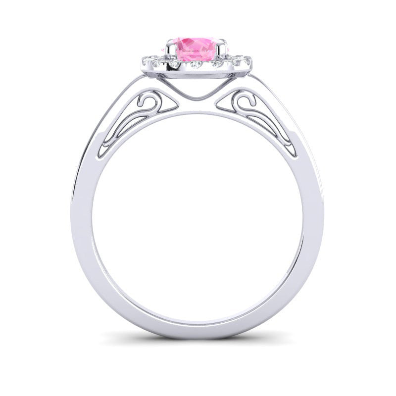 Pink Tourmaline and Diamond
