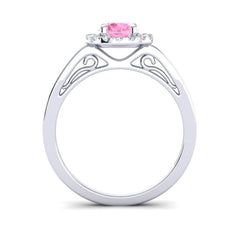 Pink Tourmaline and Diamond