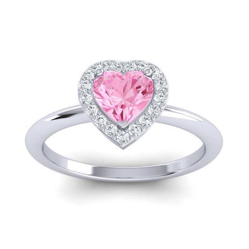 Pink Tourmaline and Diamond