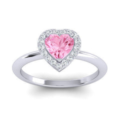 Pink Tourmaline and Diamond