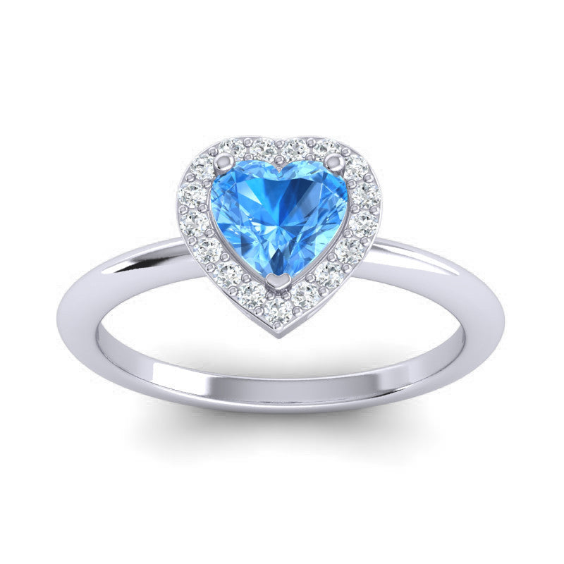 Swiss Blue Topaz and Diamond