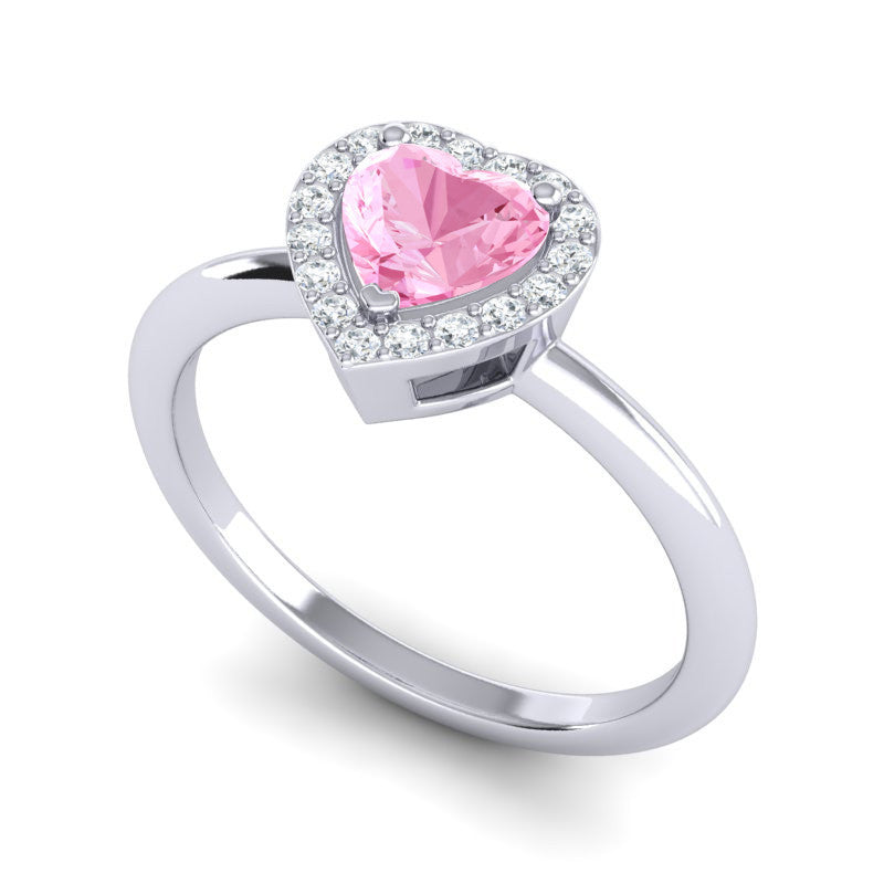 Pink Tourmaline and Diamond