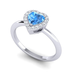 Swiss Blue Topaz and Diamond
