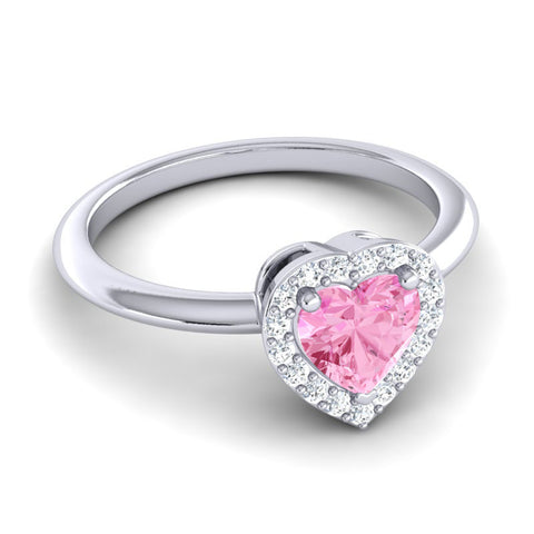 Pink Tourmaline and Diamond