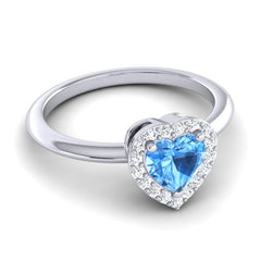 Swiss Blue Topaz and Diamond