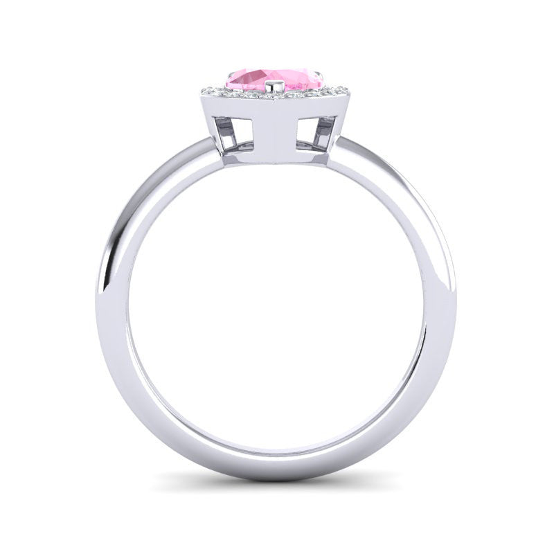 Pink Tourmaline and Diamond