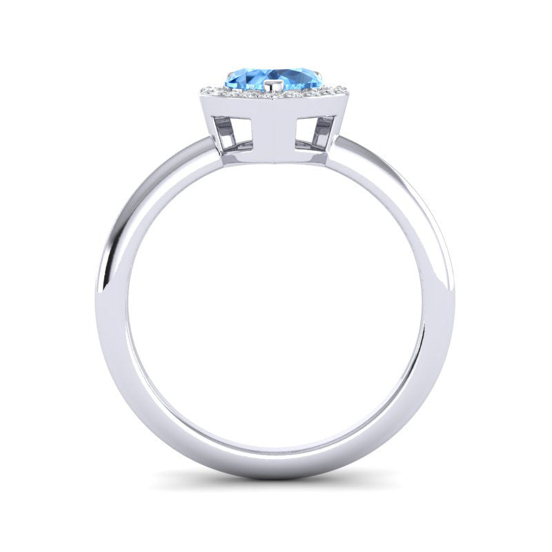 Swiss Blue Topaz and Diamond