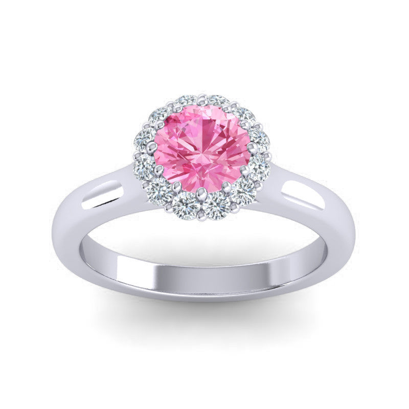 Pink Tourmaline and Diamond