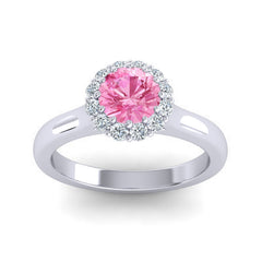 Pink Tourmaline and Diamond