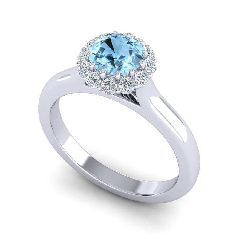Aquamarine and Diamond
