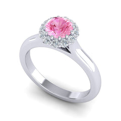 Pink Tourmaline and Diamond