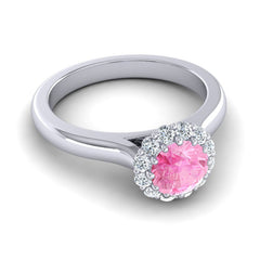Pink Tourmaline and Diamond