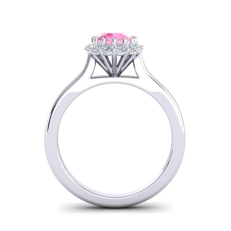 Pink Tourmaline and Diamond