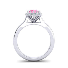 Pink Tourmaline and Diamond