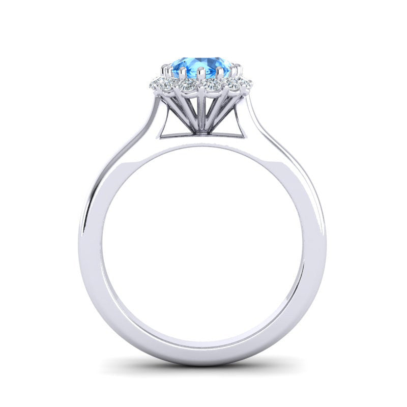 Swiss Blue Topaz and Diamond