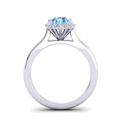 Swiss Blue Topaz and Diamond