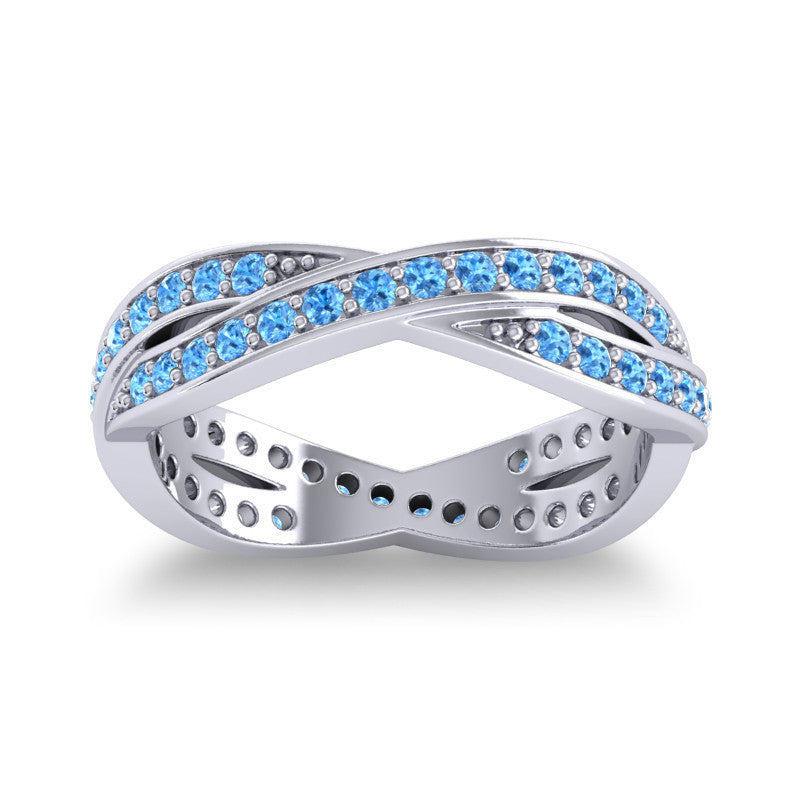 Swiss Blue Topaz Band