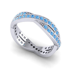 Swiss Blue Topaz Band