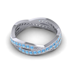 Swiss Blue Topaz Band
