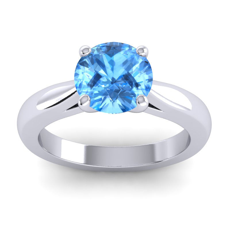 Swiss Blue Topaz and Diamond