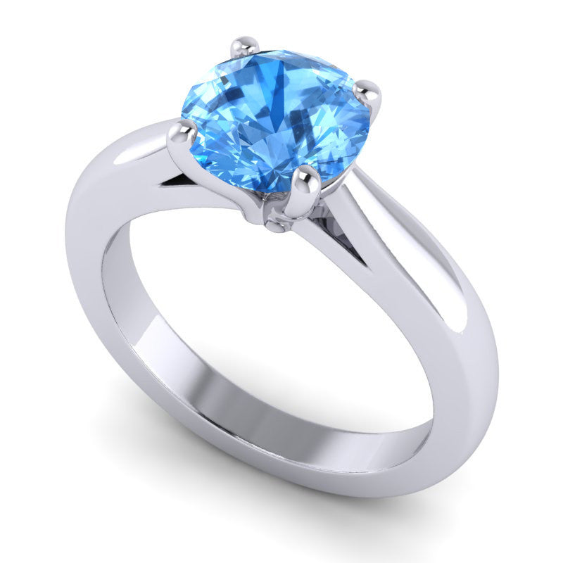 Swiss Blue Topaz and Diamond