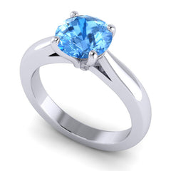 Swiss Blue Topaz and Diamond