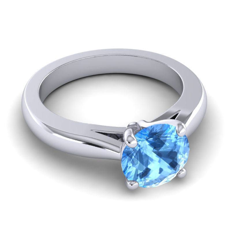 Swiss Blue Topaz and Diamond