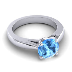 Swiss Blue Topaz and Diamond