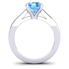 Swiss Blue Topaz and Diamond