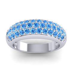 Swiss Blue Topaz Band