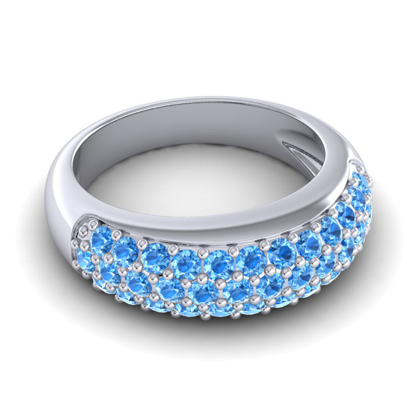 Swiss Blue Topaz Band