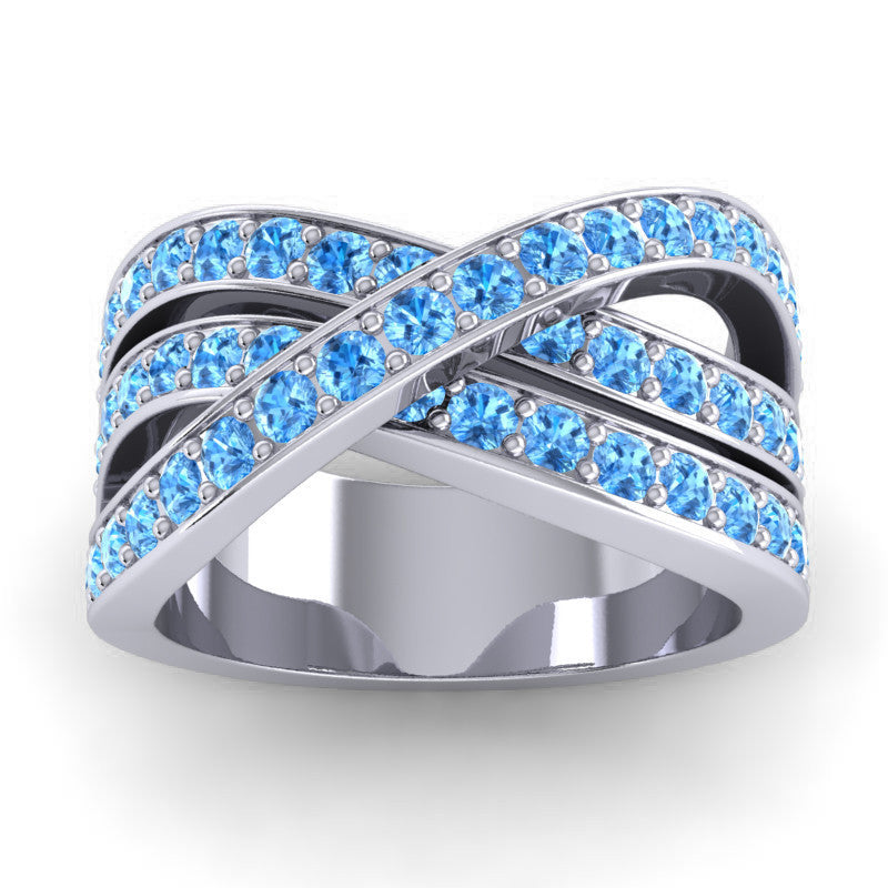 Swiss Blue Topaz Band