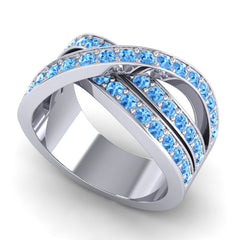 Swiss Blue Topaz Band